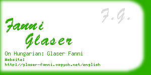 fanni glaser business card